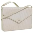 VALENTINO V Stitch Shoulder Bag Leather White Auth yk9280 - Valentino