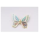 Butterfly in Gold and Enamel. Dual function. - Autre Marque