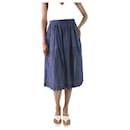 Blue sheer striped midi skirt - Size XS - Autre Marque