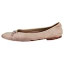 Chanel Beige quilted bow decor ballet flats - size EU 37.5