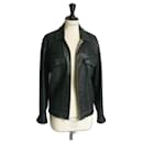 HERMES Brown lambskin leather jacket good condition T44 - Hermès