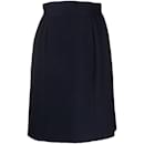 Chanel Blue Wool Skirt