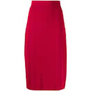 Céline Red Knitted Skirt