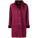 Yves Saint Laurent Purple Suede Coat