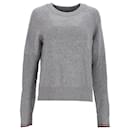 Tommy Hilfiger Womens Washable Wool Crew Neck Jumper in Grey Cotton