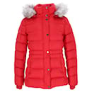 Tommy Hilfiger Womens Down Padded Regular Fit Jacket in Red Polyester
