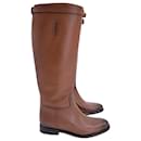 Church's Riding Knee Boots in Brown Leather