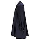 Tommy Hilfiger Womens Relaxed Fit Coat in Navy Blue Cotton