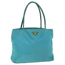 PRADA Borsa tote Nylon Turchese Blu Auth hk898 - Prada