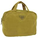 PRADA Hand Bag Nylon Yellow Auth yk9284 - Prada