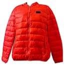 Red puffer jacket partially down filled, neon red - Karl Lagerfeld