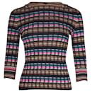 Maglione a righe Chanel in lana multicolor