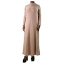 Pink silk high-neck dress - size UK 14 - Valentino