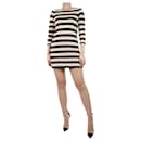 Beige and black striped mini dress - size S - Theory