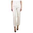 Pantalón de algodón color crema - talla UK 14 - Chanel