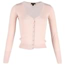 Mulberry Fitted Cardigan in Pink Cotton