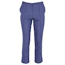 Diane Von Furstenberg Pantalones con pinzas en viscosa azul