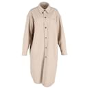 The Frankie Shop Midi Shirt Dress in Beige Wool - Autre Marque