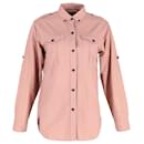 Camisa Isabel Marant com botões em algodão rosa