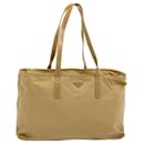 PRADA Hand Bag Nylon Beige Auth 58570 - Prada