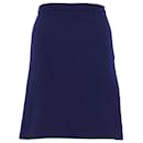 Diane Von Furstenberg Knielanger Faltenrock aus marineblauem Polyester