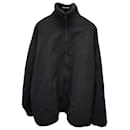 Balenciaga Zip-Up High Neck Jacket in Black Polyester