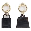 Brincos de chifre de búfalo Hermes Amulet Marokinier anel de metal em bom estado - Hermès