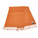 Bufanda de cachemira naranja Hermes - Hermès