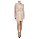 Missoni Cream and pink knitted dress with belt - size UK 6