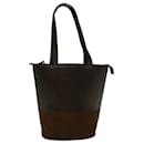 BURBERRY Tote Bag Suede Leather Brown Auth bs9812 - Burberry