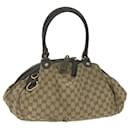 Bolsa de mão de lona GUCCI GG bege 223974 auth 59072 - Gucci