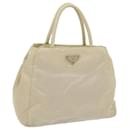 PRADA Hand Bag Nylon Cream Auth 59057 - Prada
