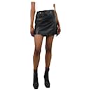 Black leather mini skirt - size FR 34 - Chanel