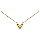 Collar en V esencial de oro de Louis Vuitton