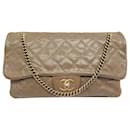 SAC A MAIN CHANEL TIMELESS ZIPPE JUMBO CUIR CAVIAR CAMEL BANDOULIERE BAG - Chanel