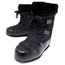 CHANEL MOON BOOTS G AFTER SKI SHOES26595 Noir 38 SNOW SHOES FURS - Chanel