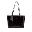 Louis Vuitton Monogram Vernis Long Beach MM Leather Tote Bag M90475 in Good condition