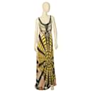 Camilla Ethnic Multicolor Print Sleeveless 100% Silk Beaded Jumpsuit Overall