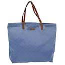 GUCCI GG Canvas Tote Bag Blue 295252 auth 59064 - Gucci