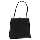 Gianni Versace Shoulder Bag Leather Black Auth ar10725