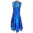 Marni Azure Blue 2022 Floral Printed Cotton Poplin Dress - Autre Marque