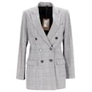 Womens Checked lined Breasted Blazer - Tommy Hilfiger
