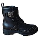 GIVENCHY LEATHER TERRA BOOTS WITH BUCKLE 4g - Givenchy