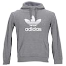 Adidas Logo Hoodie in Grey Cotton - Autre Marque