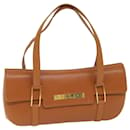 BVLGARI Hand Bag Leather Brown Auth ki3746 - Bulgari