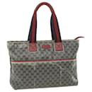 GUCCI GG Crystal Sherry Line Tote Bag Red Navy 155524 Auth ki3721 - Gucci