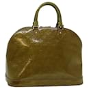 LOUIS VUITTON Monogram Vernis Alma MM Hand Bag Gris Art Deco LV Auth 59217 - Louis Vuitton