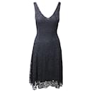 Ralph Lauren Lace A-Line Dress in Black Polyester