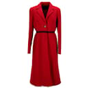 Prada 2000 F/W Trenchcoat aus roter Wolle