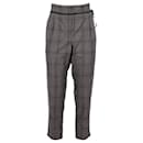 Brunello Cucinelli Plaid Trousers in Grey Wool